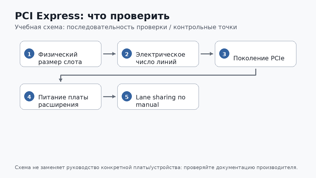 Учебная схема к уроку 03.6: PCI Express: что проверить