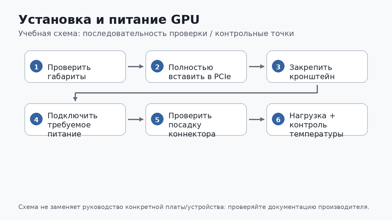 Учебная схема к уроку 07.2: Установка и питание GPU