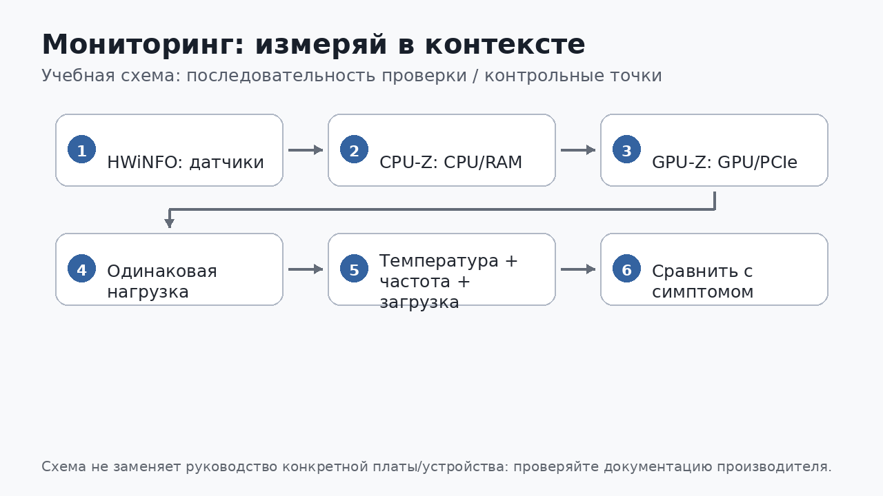 Учебная схема к уроку 13.5: Мониторинг: измеряй в контексте