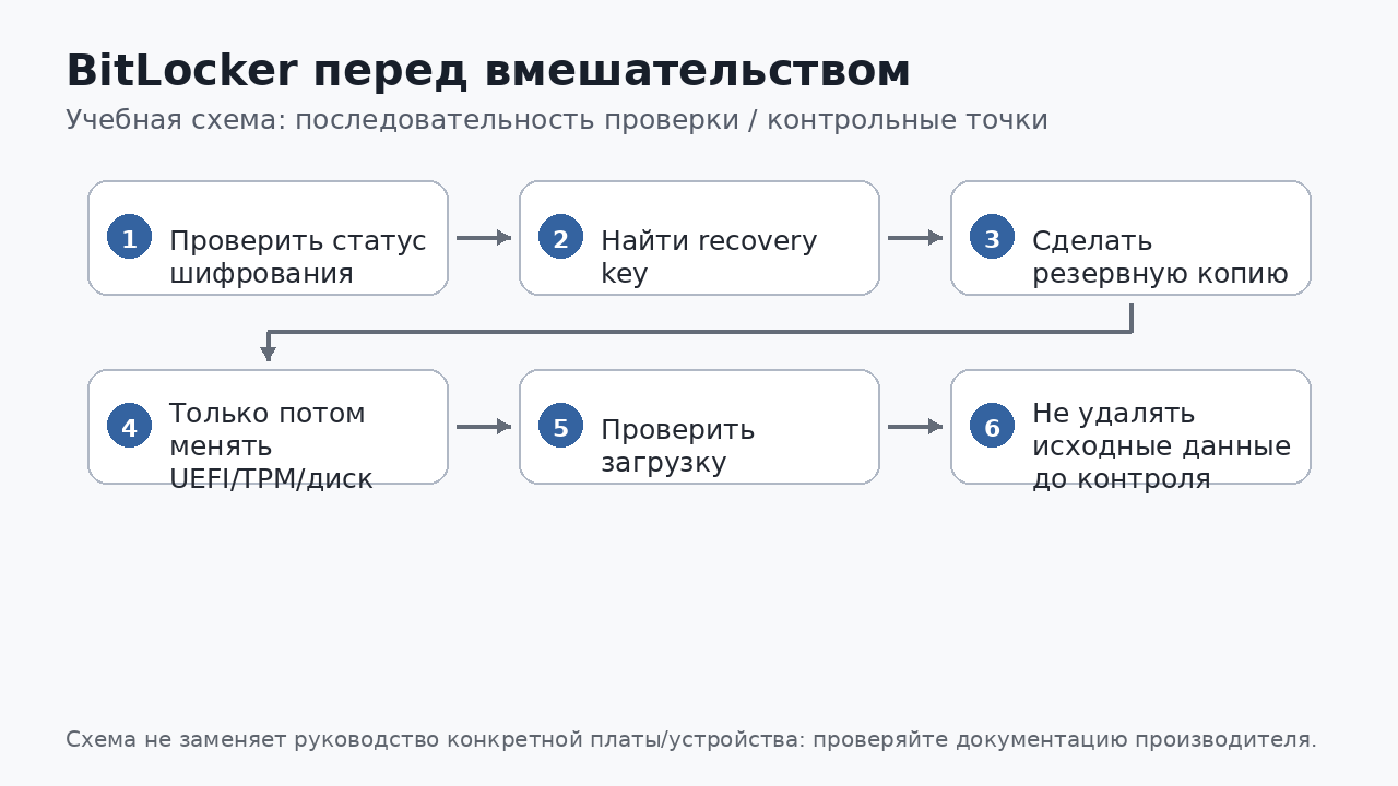 Учебная схема к уроку 23.4: BitLocker перед вмешательством